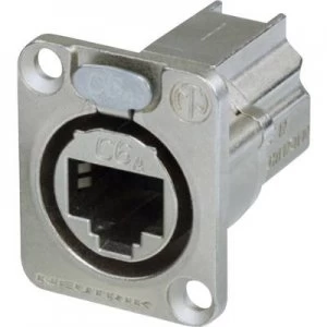 RJ45 Data Connector etherCON D series Socket, straight Number of pins: 8P8C NE8FDX-P6 Nickel Neutrik NE8FDX-P6