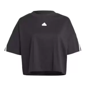 adidas Future Icons 3-Stripes T-Shirt (Plus Size) Womens - Black