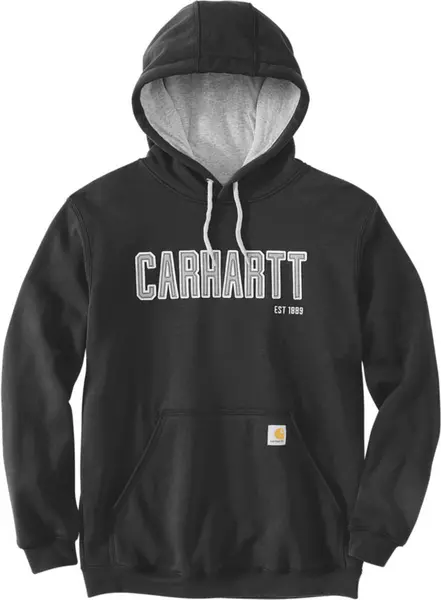 Carhartt Felt Logo Graphic Hoodie, black, Size L