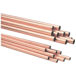 Wickes Copper Tube 15mm x 2m Pack 10