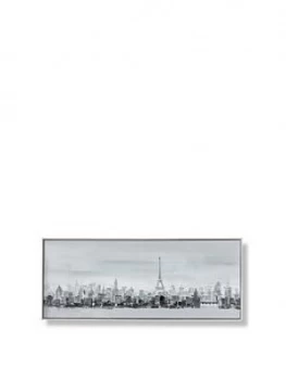 Graham & Brown Bonne Nuit Paris Framed Printed Canvas With Handpaint Detail