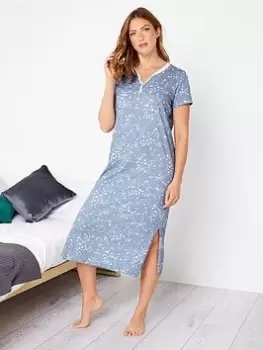 Long Tall Sally Starry Sky Maxi Nightdress - Grey, Size 14-16, Women