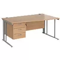 Dams International Wave Desk MCM16WRP3SB 1,600 x 725 x 800 - 990 mm