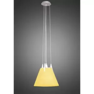 Hidra Pendant Lamp 1 Bulb E27, silver/frosted mango glass