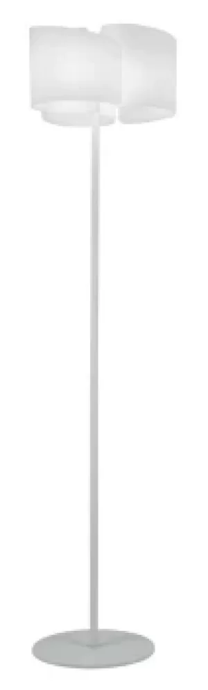 Imagine Curved Glass Floor Lamp, White, E27