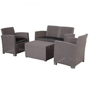 Outsunny Rattan Sofa Set 84B-372GY Grey