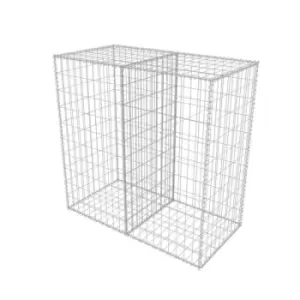 Gabion Basket Galvanised Steel 100x50x100cm Vidaxl Silver