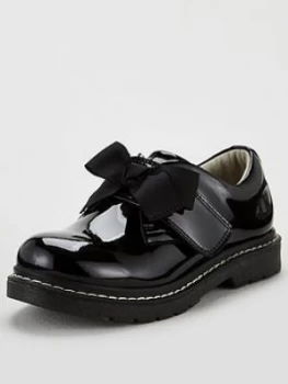Lelli Kelly Miss LK Irene Bow School Shoes - Black Patent, Size 4 Older