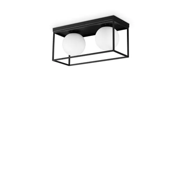 Lingotto 2 Light Globe Ceiling Light Black