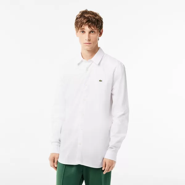 Linen Poplin Shirt with Long Sleeves