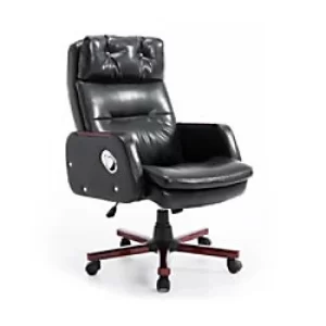 Ramsay PU Leather Executive Swivel Chair, Black