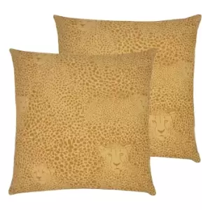 Hidden Cheetah Twin Pack Polyester Filled Cushions