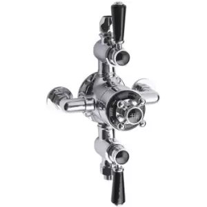 Hudson Reed Topaz Black Triple Exposed Shower Valve