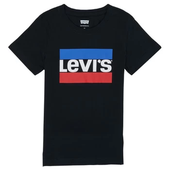 Levis SPORTSWEAR LOGO TEE boys's Childrens T shirt in Black ans,4 years