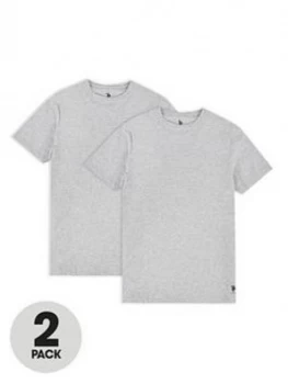 U.S. Polo Assn. U.s Polo Assn 2 Pack Short Sleve Lounge T-Shirt, Grey, Size L, Men