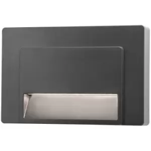 Everett Outdoor Flush Wall Lamp Dark Grey abs LED 1.2W 150Lm 3000K IP65 rc Driver Included - Merano