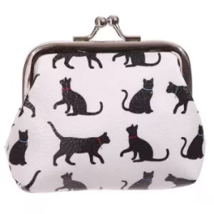 Tic Tac Floral Cat Silhouette Purse