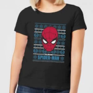 Marvel Spider-Man Womens Christmas T-Shirt - Black - M