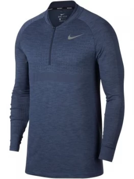 Mens Nike Seamless Half Zip Jumper Thunder