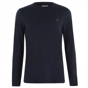 Farah Vintage Long Sleeve Dennis T Shirt - True Navy 412