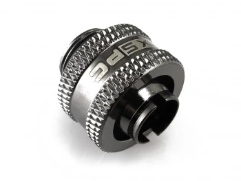 XSPC G1/4" to 3/8" ID 1/2" OD Compression Fitting (Black Chrome) V2