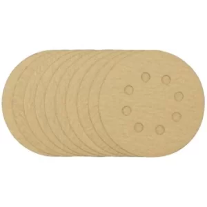 Draper Gold Sanding Discs with Hook & Loop, 125mm, 180 Grit (Pack of 10)