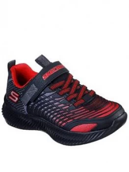 Skechers Boys Optico Strap Trainer, Red, Size 13 Younger