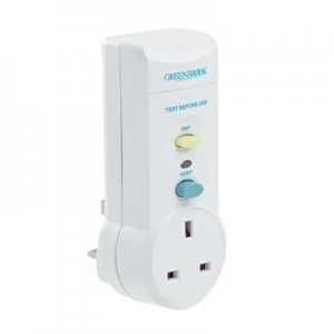 Greenbrook Plug In RCD UK 3 Pin Power Breaker Safety Adaptor