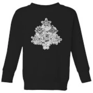 Marvel Shields Snowflakes Kids Christmas Sweatshirt - Black - 11-12 Years