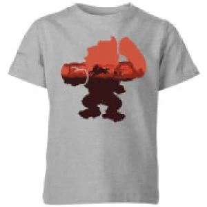 Nintendo Donkey Kong Silhouette Serengeti Kid's T-Shirt - Grey - 9-10 Years