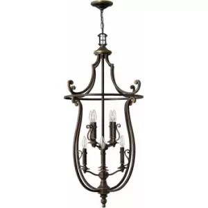 Loops - 8 Bulb Chandelier Hanging Pendant LIght Olde Bronze LED E14 60W Bulb