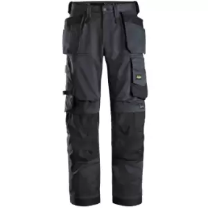 Snickers 6251 Allround Work Stretch Loose Fit Trousers Holster Pockets Steel Grey / Black 30" 32"