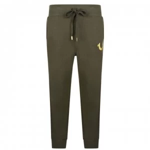 True Religion Logo Jogging Bottoms - Military 3106