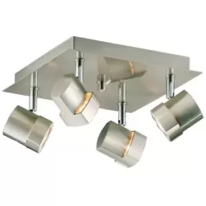 Cristal Moka 4-Light Flush Mount Satin Nickel