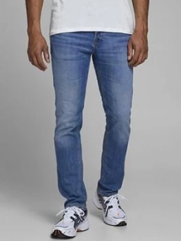 Jack & Jones Glenn Skinny Fit Washed Jeans - Blue/Denim