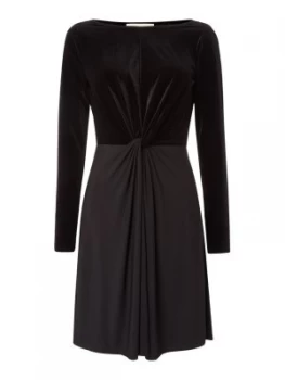 Michael Kors Velvet mix twist dress Black