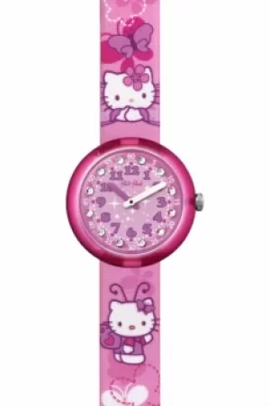 Childrens Flik Flak Hello Kitty Butterfly Watch FLNP005