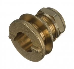 Wickes Brass Compression Flang Tank Connector - 15mm