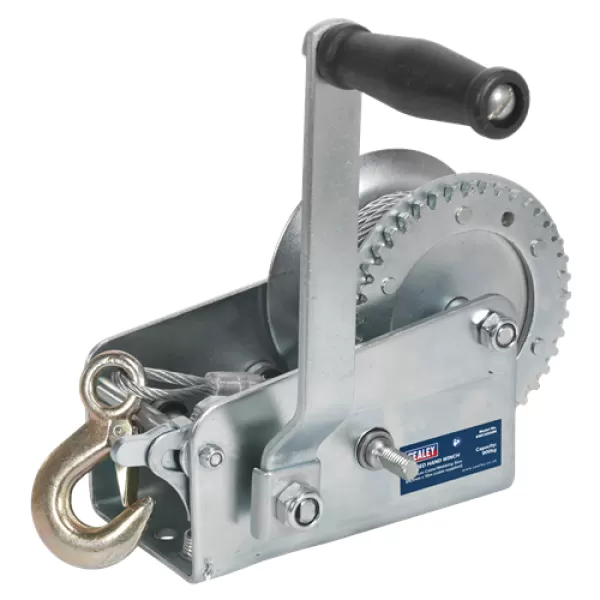 Sealey GWC2000M Geared Hand Winch 900kg Capacity with Cable