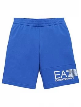 Emporio Armani EA7 7 Lines Logo Bermuda Shorts Blue Size 6 Years Boys