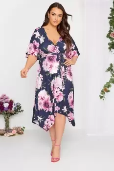 Hanky Hem Floral Dress