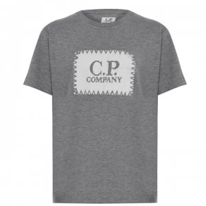 CP COMPANY Junior Boys Stitch Logo T Shirt - Grey M93
