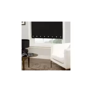 Roller Blind Sq. Eyelet 90 x 165cm Black