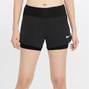 Nike Eclipse Womens 2-In-1 Running Shorts - Black