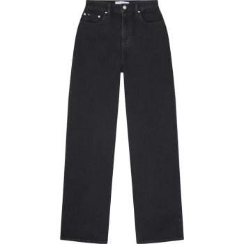 Calvin Klein Jeans High Rise Relaxed Jeans - DENIM BLACK