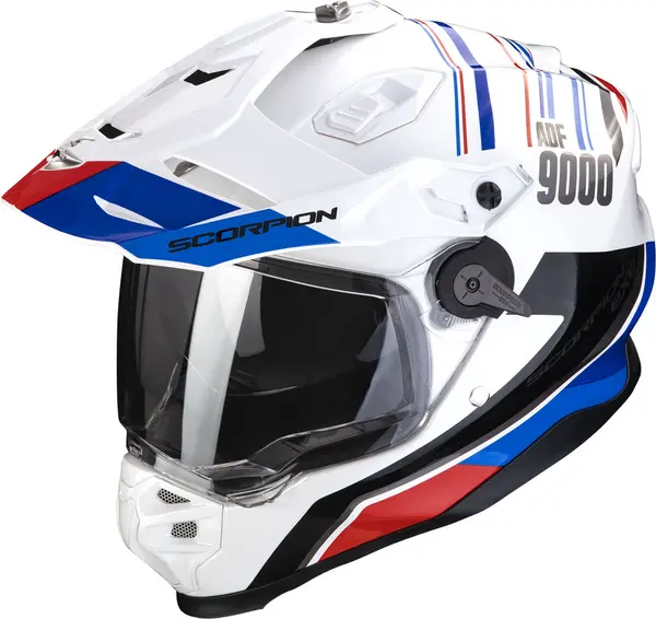 Scorpion ADF-9000 Air Desert White-Blue-Red Adventure Helmet S