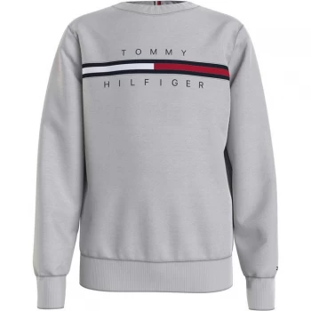 Tommy Hilfiger Flag Rib Crew Neck Sweatshirt - Grey PZ1