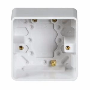 KnightsBridge Pure 35mm 1G Pattress Box With Earth Terminal For PURE Range