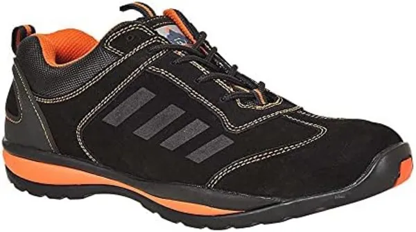 Portwest Steelite Lusum S1P HRO Safety Trainers FW34ORR36 Colour: Black / Orange