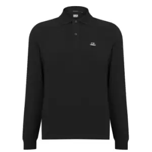 CP Company Regular Fit Long Sleeve Polo - Black